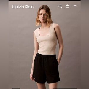 Calvin Klein linen pull on shorts
